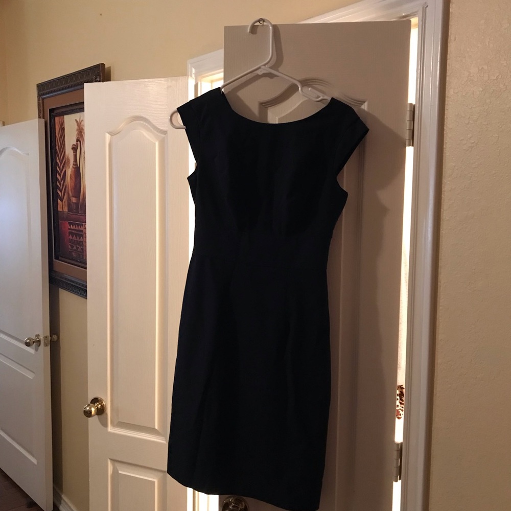 The Limited navy sheath dress with cap sleeves